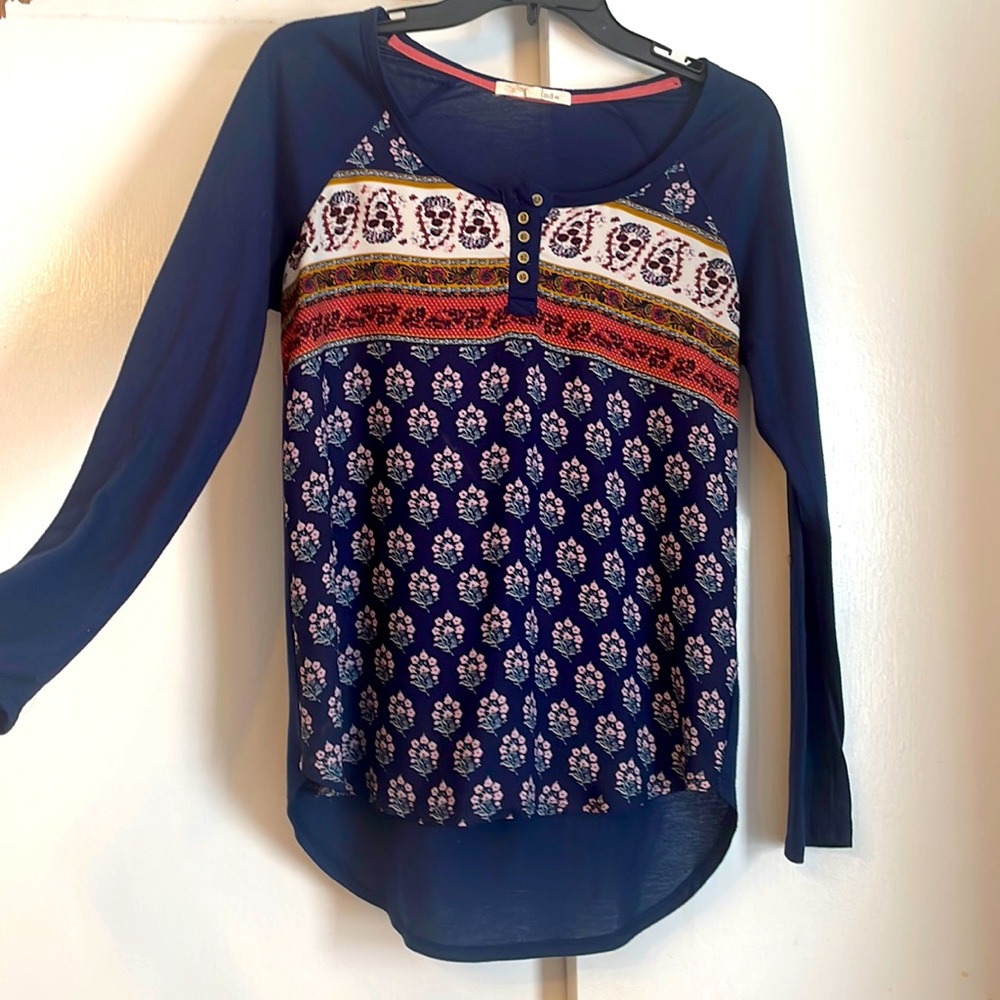 Soft Dark Blue Blouse